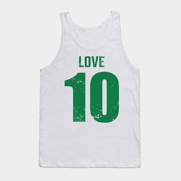 Jordan Alexander Love Distressed Green Jersey Number 10 American Football Quarterback QB Tank Top by itsMePopoi